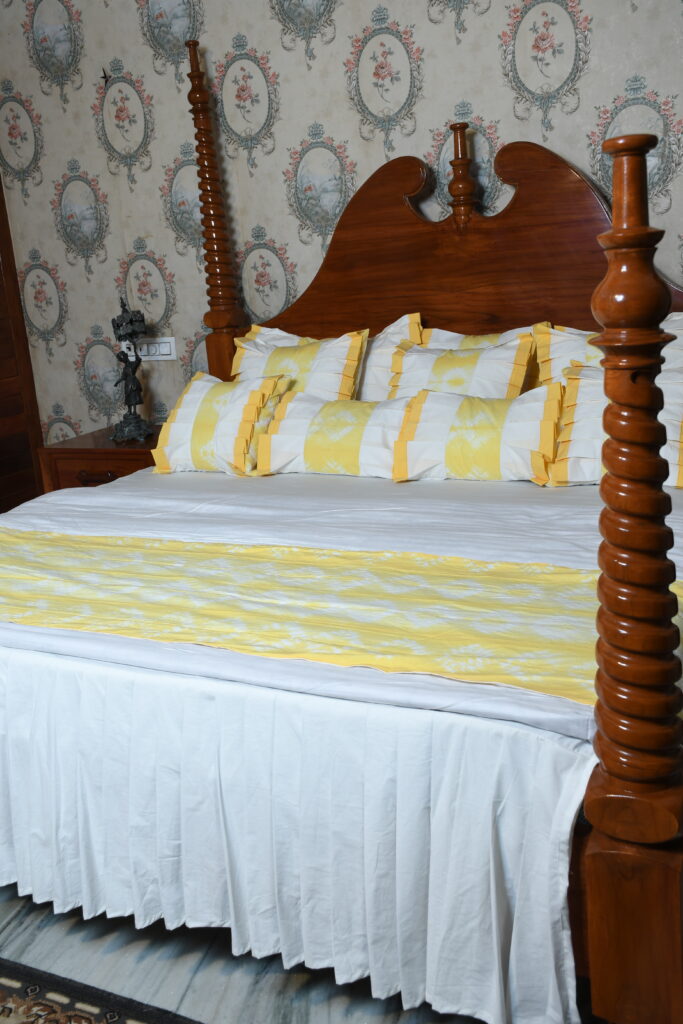 Butter Yellow Shibori Percale Cover