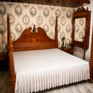 White Frilled Percale Bedsheet