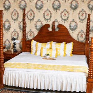 Butter Yellow Shibori Percale Bed Runner