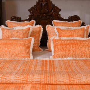 Orange Shibori Percale Cover